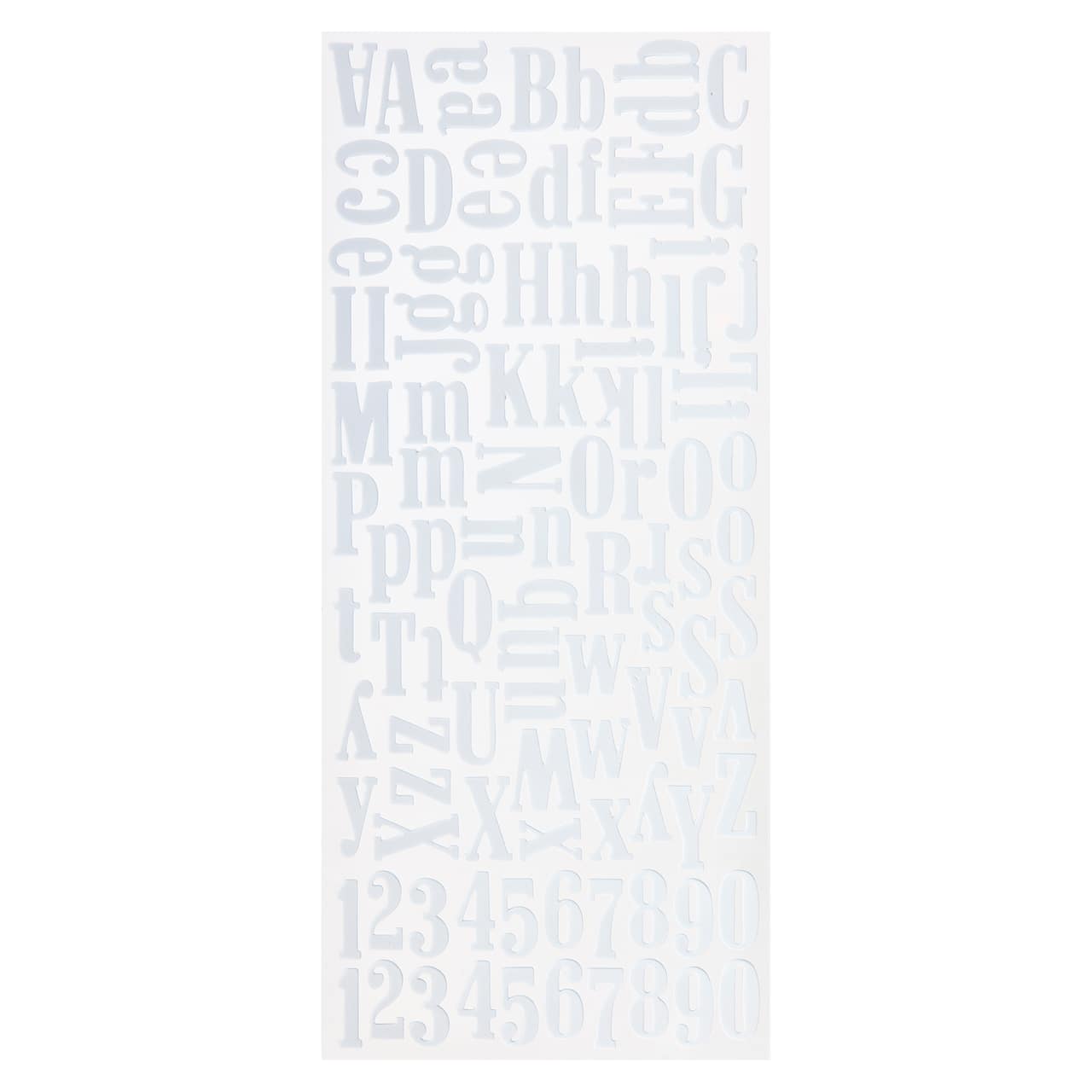 12 Packs: 104 ct. (1,248 total) Large White Alphabet Foam Stickers by Recollections™